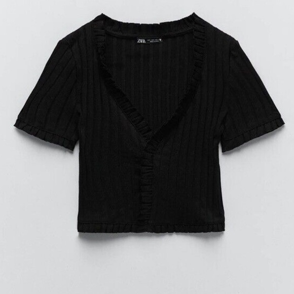 NWT- Zara ribbed crop top - Picture 8 of 10